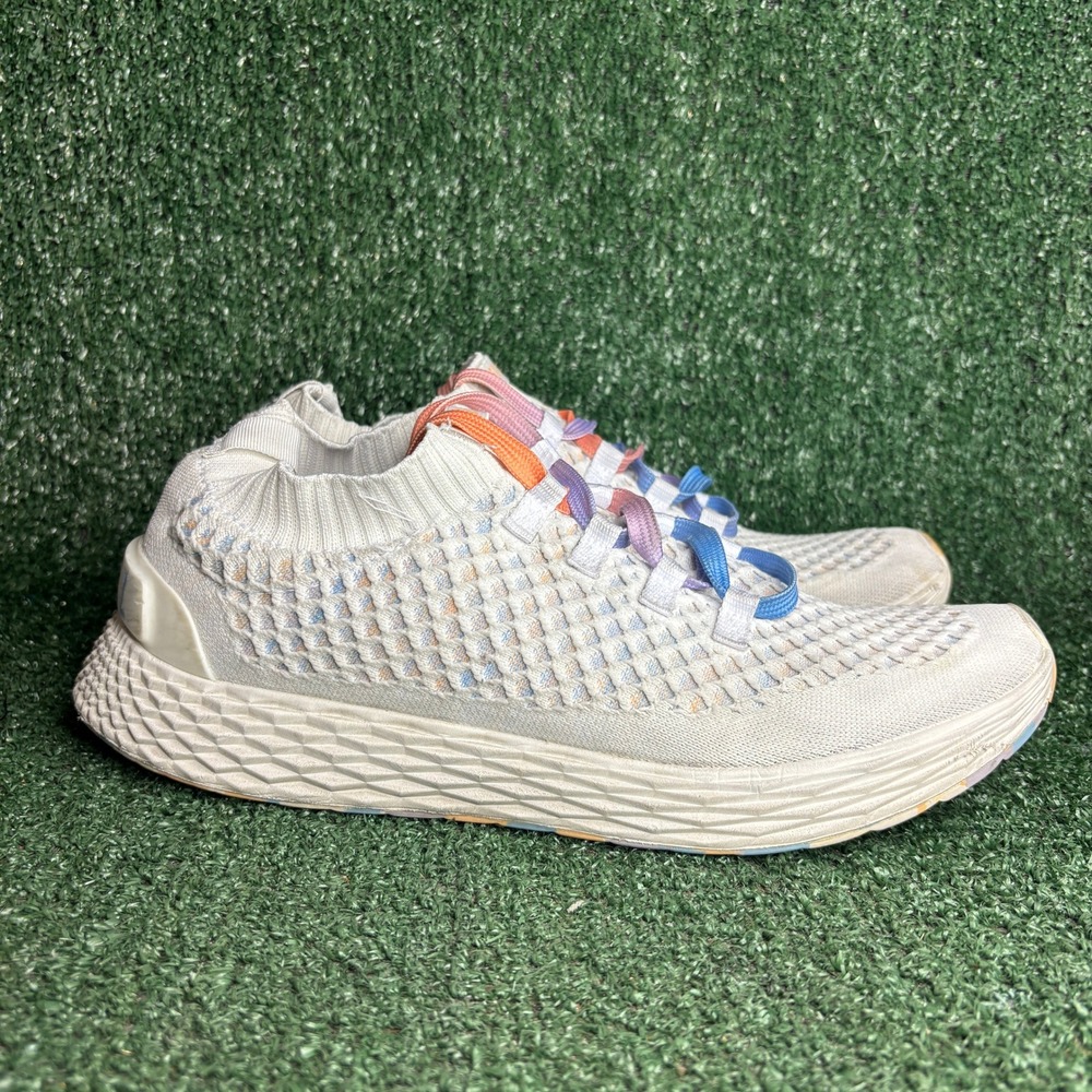 NOBULL Mesh Knit Rainbow Lace Breathable Athletic Training Shoe White Mens Sz 11
